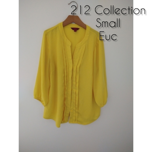 212 Collection Yellow Small Blouse - Picture 1 of 1